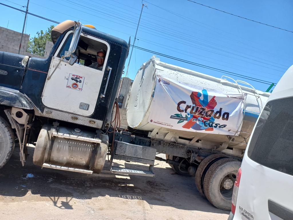 entrega agua en pipas