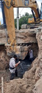 reparan hundimiento portales