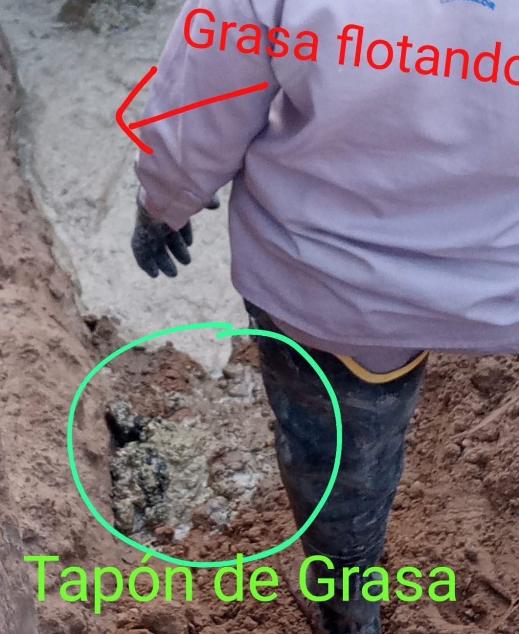 tapones de grasa en drenaje