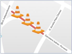 tramo de obras