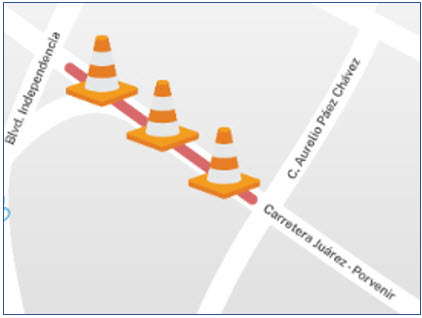 tramo de obras