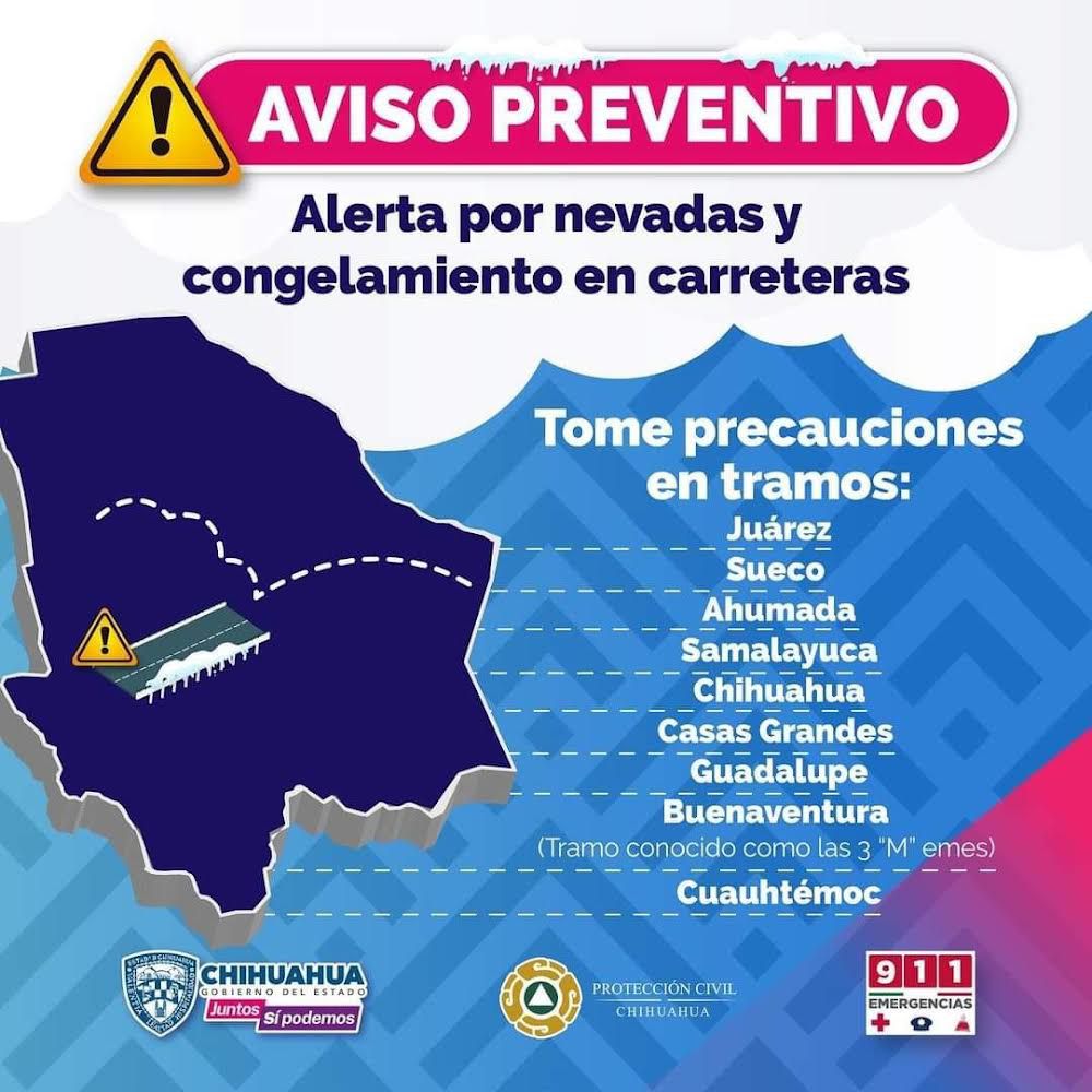 alerta por frente frio