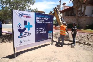riego con agua tratad