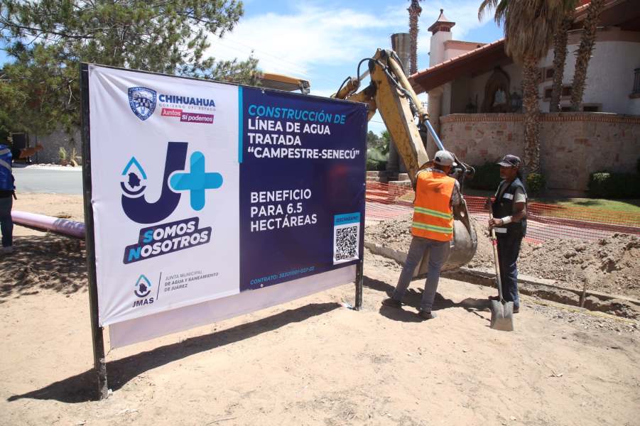 riego con agua tratad