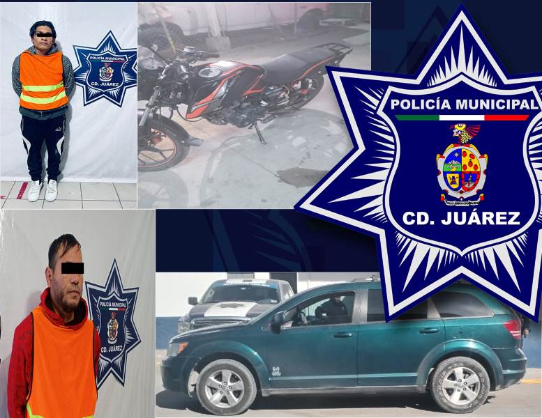 detenidos con vehic robado