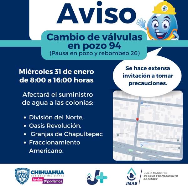 aviso suspencion de agua