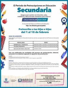 preinscripciones escuelas