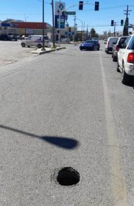 cierre calle hundimiento