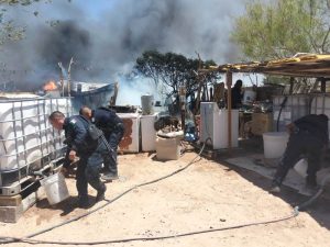 apoyan municipales en incendio