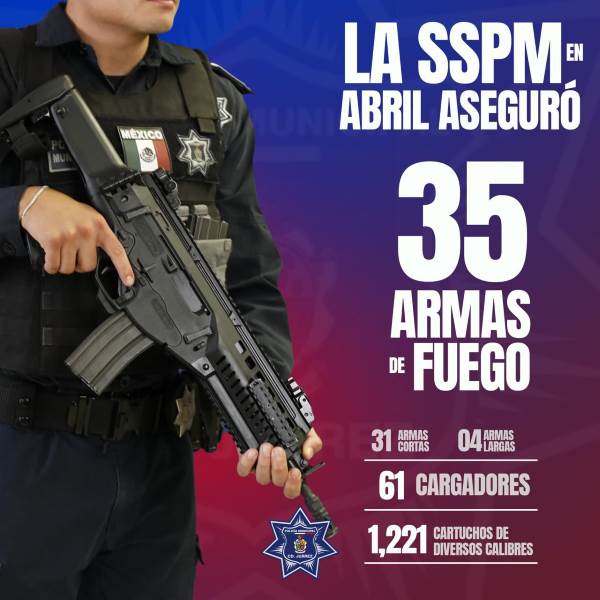 armas aseguradas abril