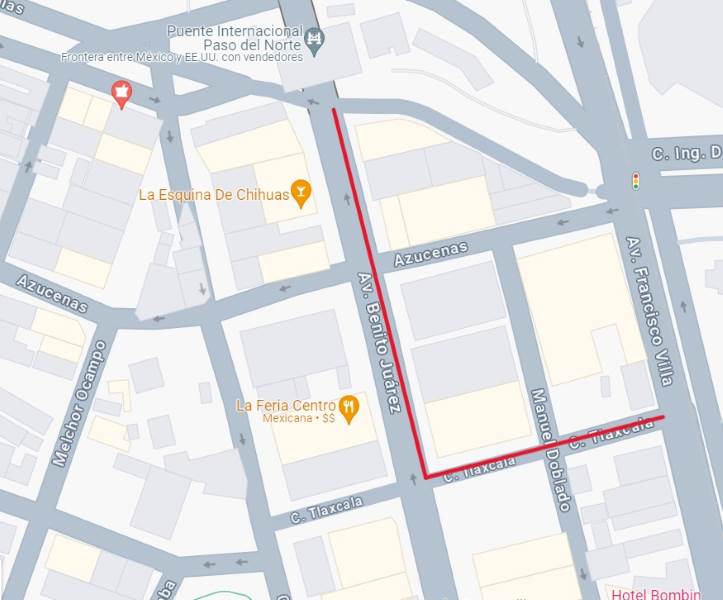 recorrido para puente de la juarez