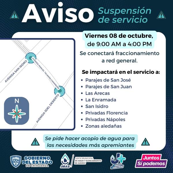 suspencion agua en los parajes