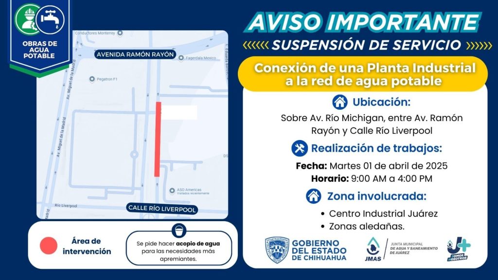 jmas aviso centro juarez industrial