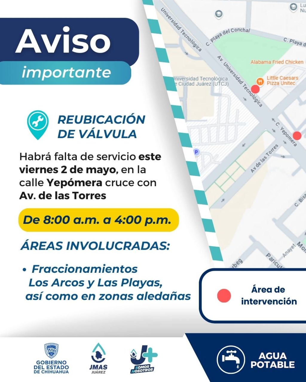 jmas reubicacion valvula