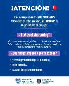 alertan fotos escolares en redes