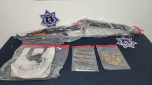 armas y cartuchos asegurados