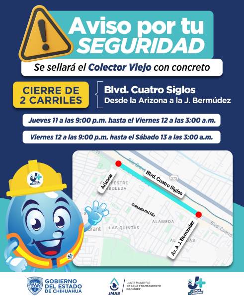 cierre carriles 4 siglos