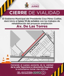 advierten cierre calles