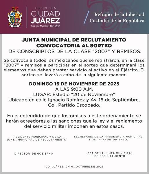 convocatoria sorteo conscriptos