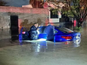 vehic inundado