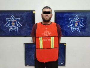 detenido con cristal y robo