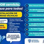 Anuncia JMAS suspensión de agua por instalación de válvulas en Juárez