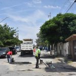 Mantienen trabajos de bacheo en distintos sectores de la ciudad
