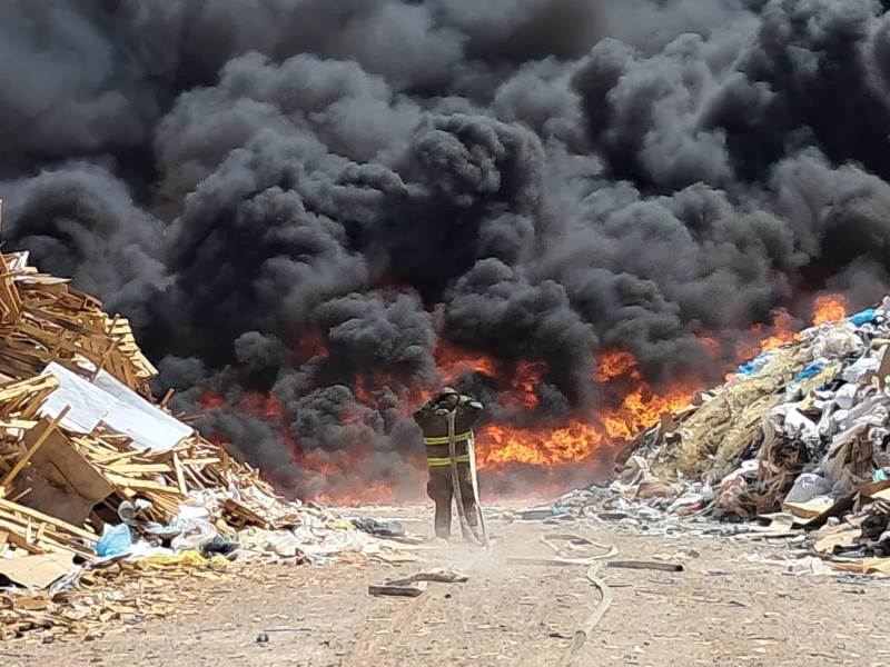 incendio recicladora