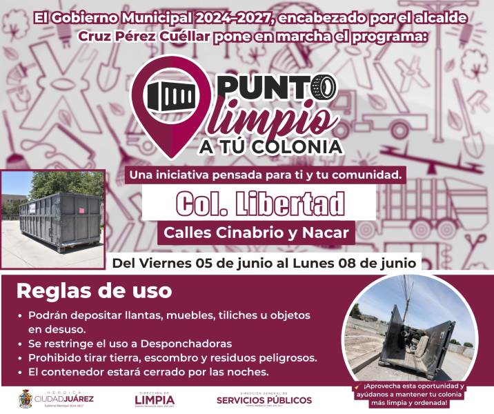 punto limpio en la libertad