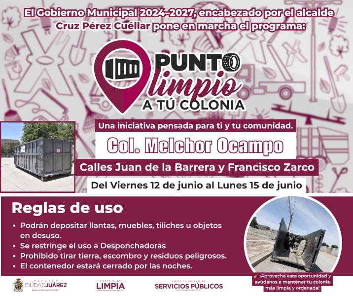 punto limpio en la melchor