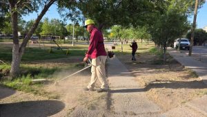 limpian parque waterfill