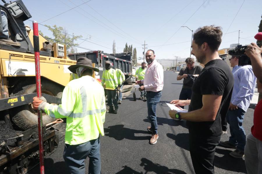ortiz supervisa pavimentacion