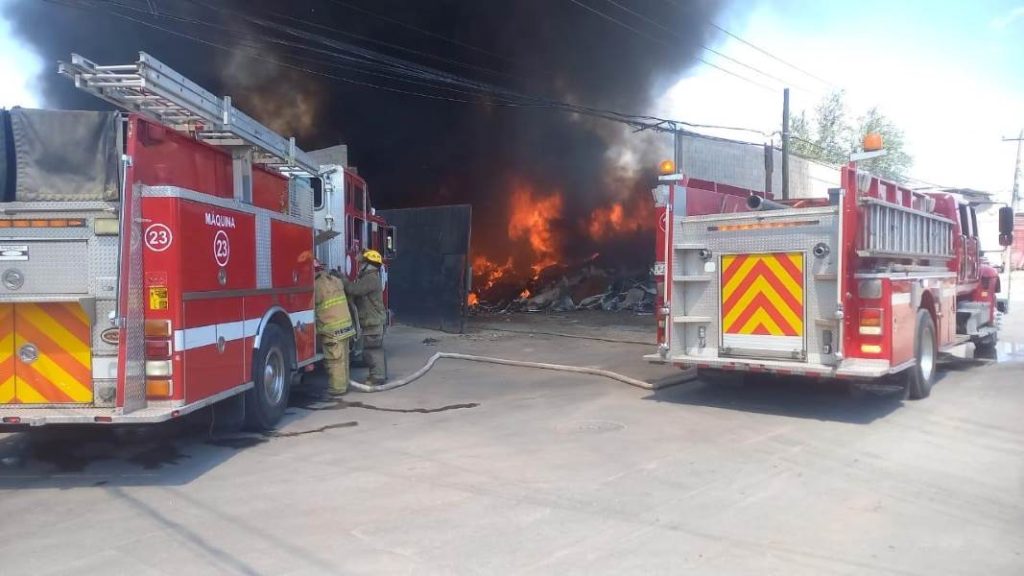incendio recicladora en satelite