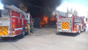 incendio recicladora en satelite