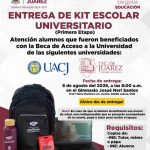 Entregarán 2 mil 850 kits universitarios a estudiantes de Juárez