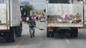 limpiaron calles leugo desfile