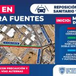 Cerrarán tramo de la avenida Clara Fuentes por obras de drenaje durante cinco meses