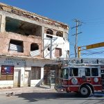 Edificio antiguo en la Zona Centro en riesgo de derrumbarse
