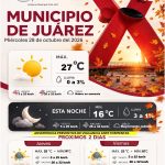 Prevén lluvias de hasta 50% en Juárez para jueves y viernes