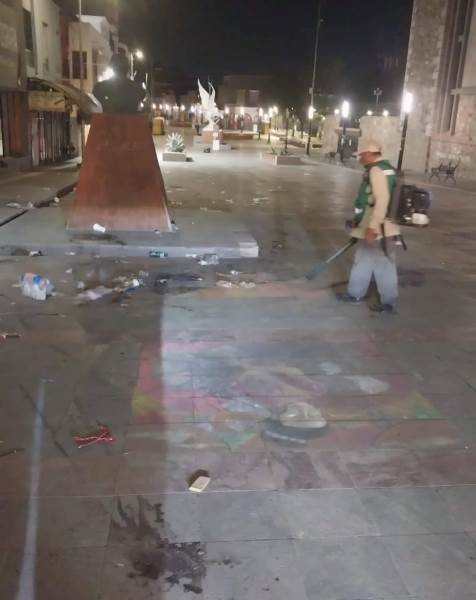 refuerzan limpieza del centro