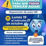 Falla en pozo 138 afectará suministro de agua en cuatro sectores de Juárez